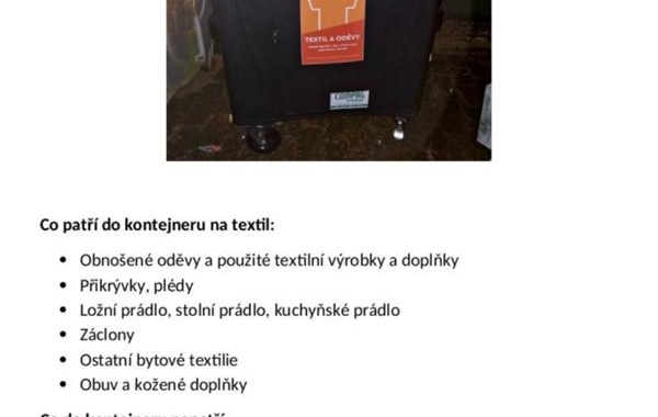 Kontejner na textil